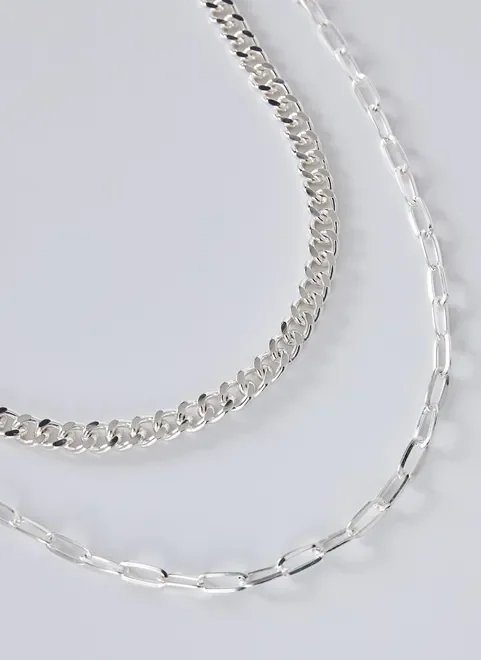 kit de colares com 2 correntes kit de colares com 2 correntes