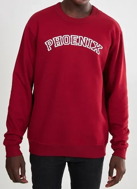 moletom college vermelho escuro moletom college vermelho escuro