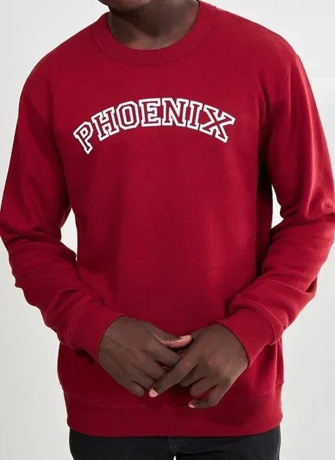 moletom college vermelho escuro moletom college vermelho escuro