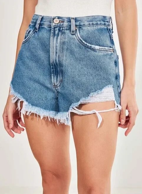 short jeans azul desfiado short jeans azul desfiado
