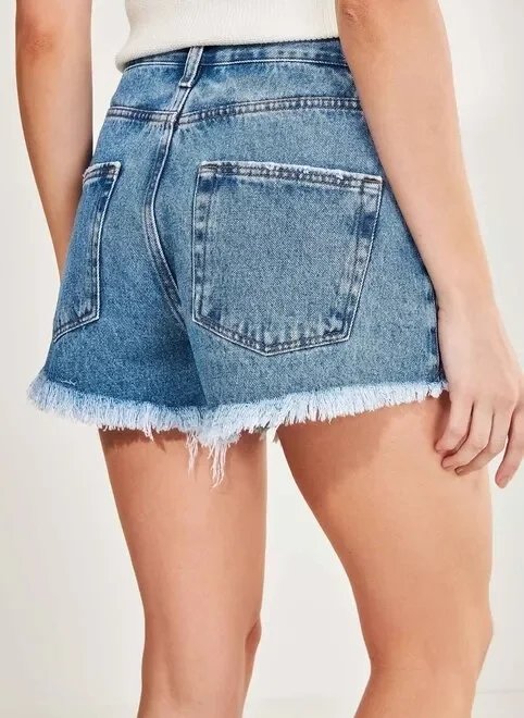 short jeans azul desfiado short jeans azul desfiado