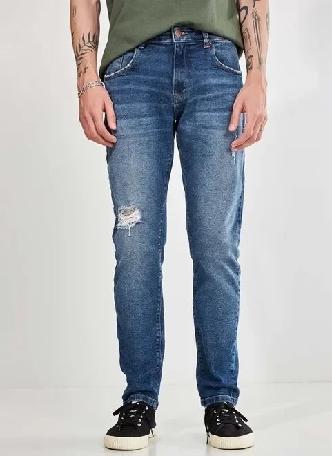 calça skinny jeans com rasgos calça skinny jeans com rasgos