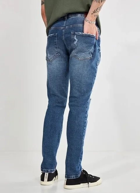 calça skinny jeans com rasgos calça skinny jeans com rasgos