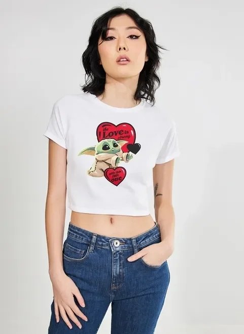 blusa cropped baby yoda blusa cropped baby yoda