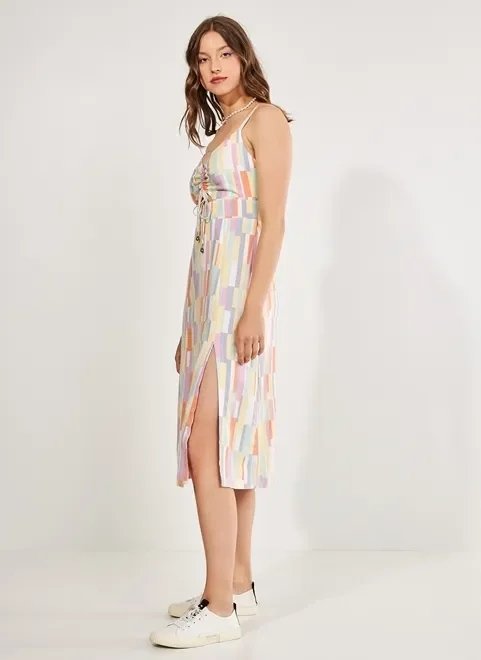 vestido midi listrinhas colors vestido midi listrinhas colors