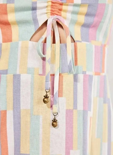 vestido midi listrinhas colors vestido midi listrinhas colors