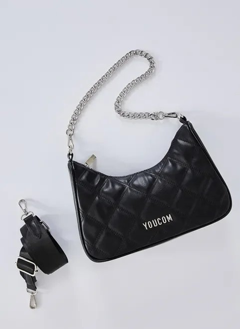 bolsa baguete preta matelassê bolsa baguete preta matelassê