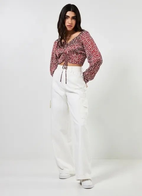 blusa manga longa vermelho florzinhas blusa manga longa vermelho florzinhas