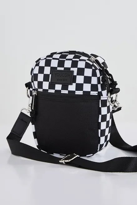 shoulder bag grid preto e branco shoulder bag grid preto e branco