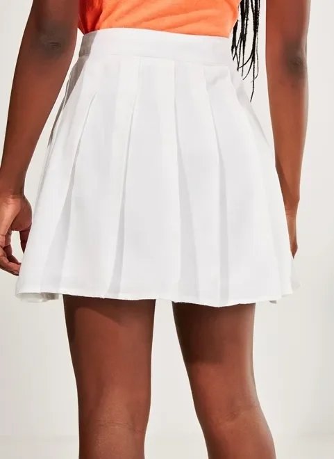 saia rodada branca saia rodada branca