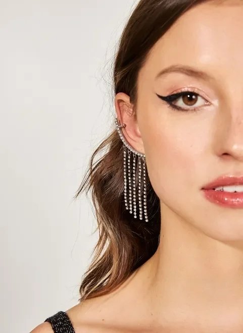 brinco earcuff strass brinco earcuff strass