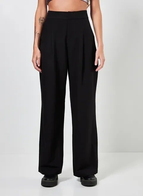 calça wide leg alfaiataria com pregas calça wide leg alfaiataria com pregas