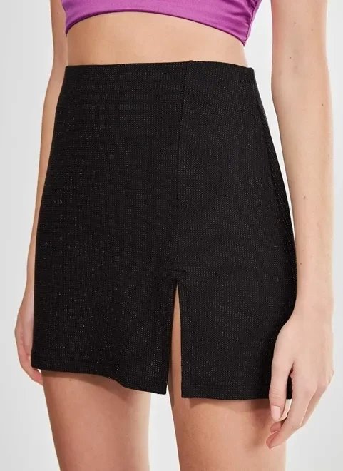 saia curta preta com brilho saia curta preta com brilho