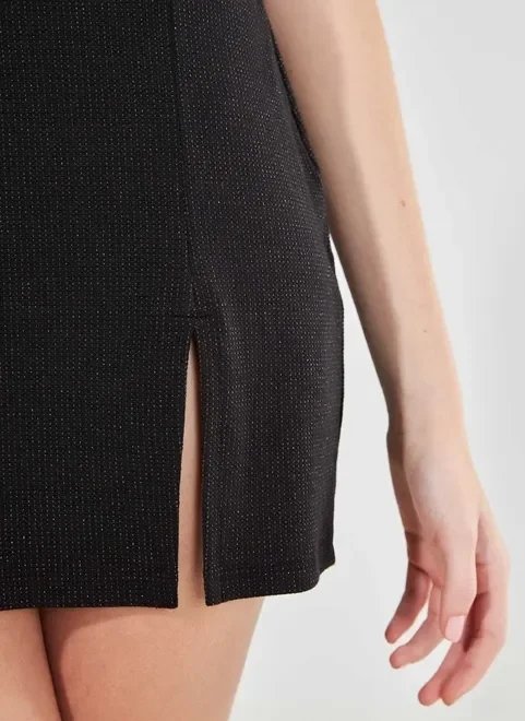 saia curta preta com brilho saia curta preta com brilho