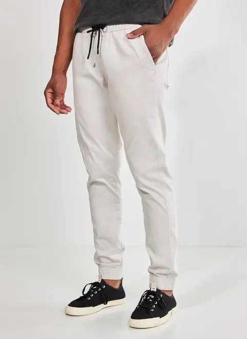calça jogger de sarja clara calça jogger de sarja clara