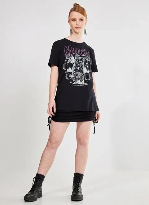 camiseta oversized gato místico camiseta oversized gato místico