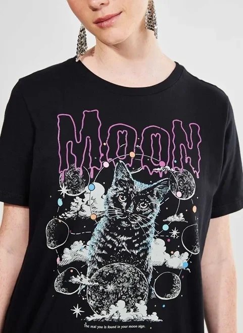 camiseta oversized gato místico camiseta oversized gato místico