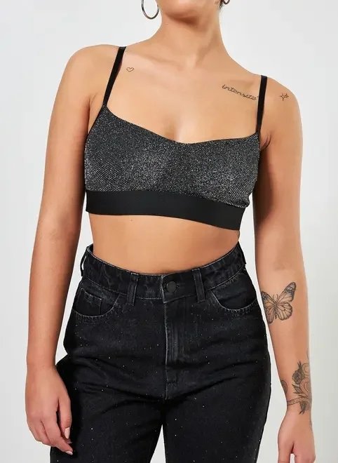 top de lurex brilhoso top de lurex brilhoso