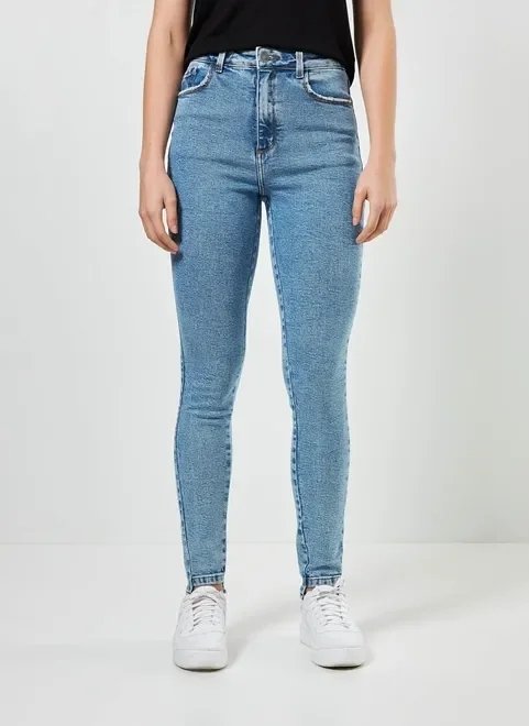 calça skinny jeans de cintura alta calça skinny jeans de cintura alta