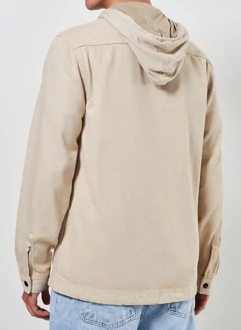 jaqueta de sarja clara com capuz jaqueta de sarja clara com capuz