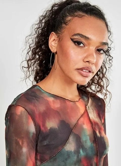 blusa de tule marble tie dye blusa de tule marble tie dye