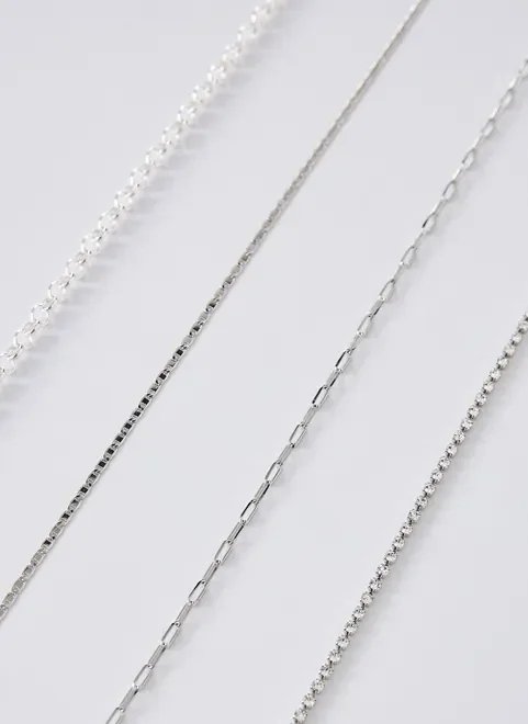 kit colares com correntes e strass kit colares com correntes e strass