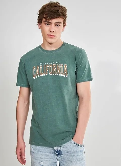 camiseta verde estonada califórnia camiseta verde estonada califórnia