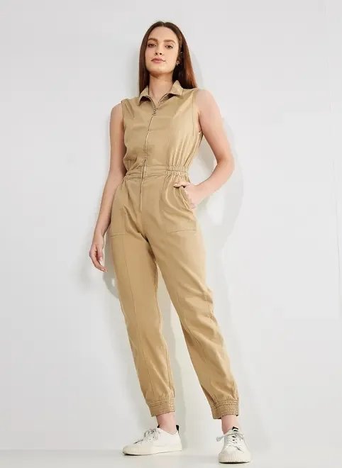 macacão de sarja jogger macacão de sarja jogger