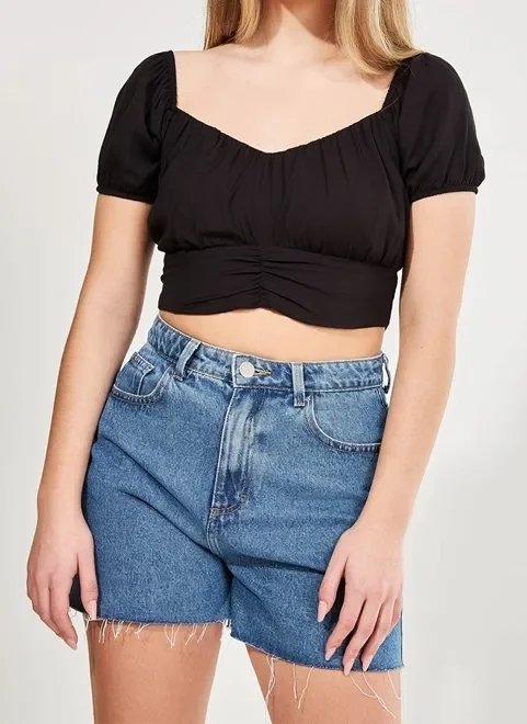 cropped preto com amarração nas costas cropped preto com amarração nas costas