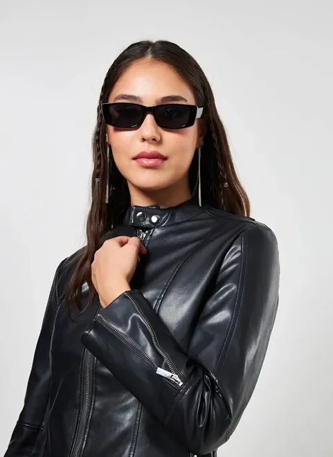 jaqueta de poliuretano preta jaqueta de poliuretano preta