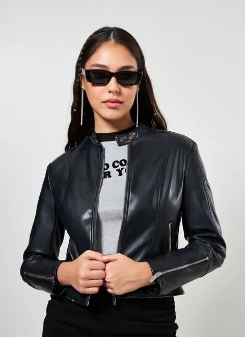 jaqueta de poliuretano preta jaqueta de poliuretano preta