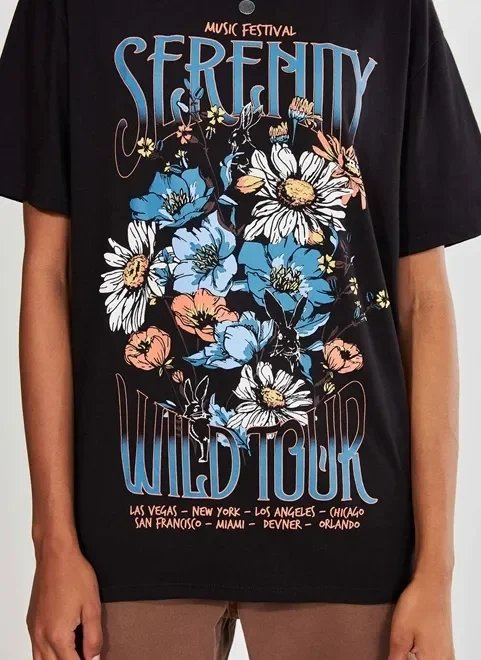 camiseta preta oversized serenity camiseta preta oversized serenity