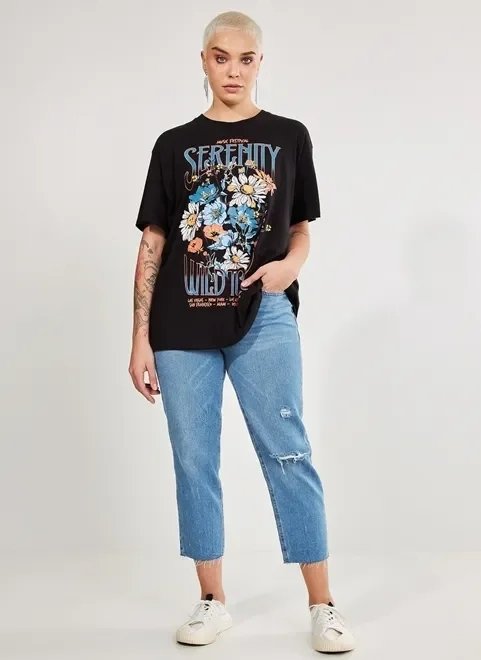 camiseta preta oversized serenity camiseta preta oversized serenity