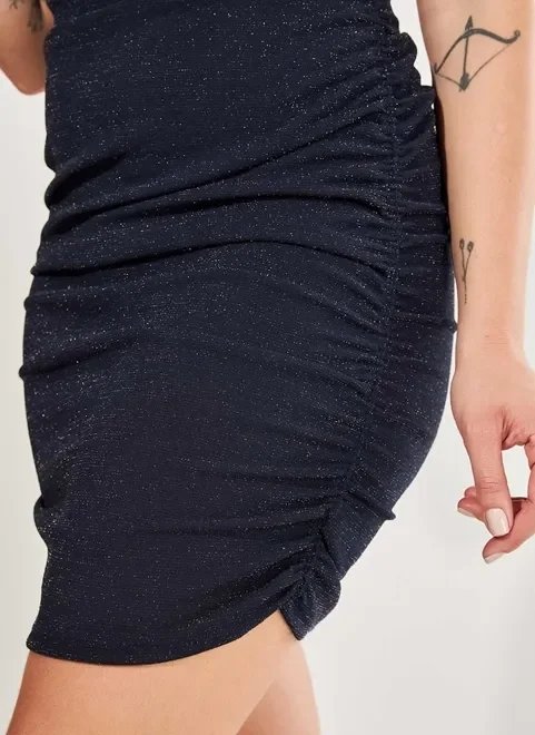 vestido azul marinho de lurex brilhoso vestido azul marinho de lurex brilhoso