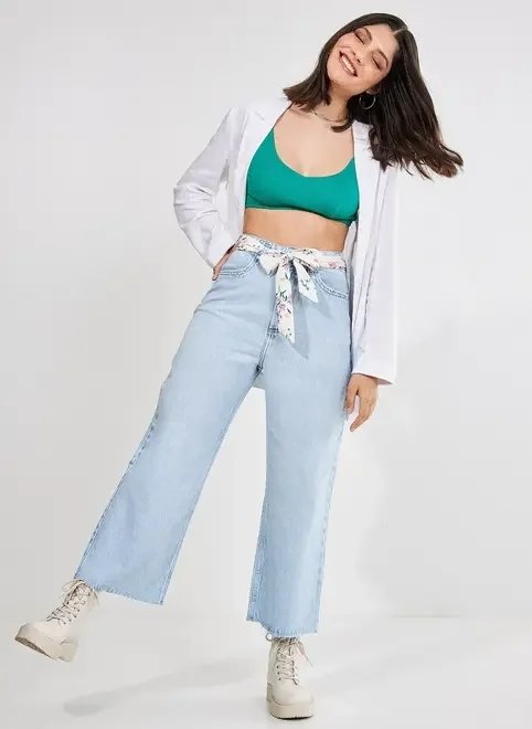 top em malha canelada verde top em malha canelada verde