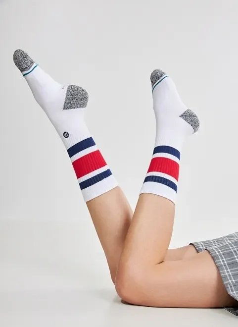 meia stance branca com listras meia stance branca com listras