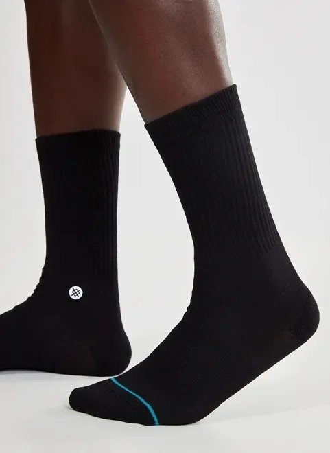 meia stance preta de cano médio meia stance preta de cano médio