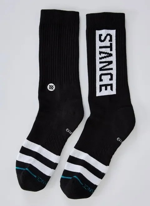 meia stance preta com logo meia stance preta com logo