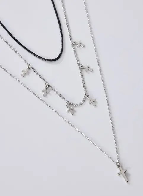 kit chokers e colar cruz kit chokers e colar cruz