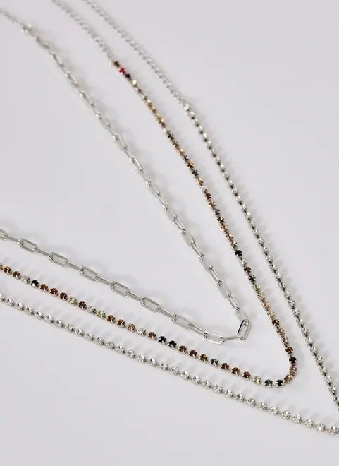 kit chokers de strass e corrente kit chokers de strass e corrente