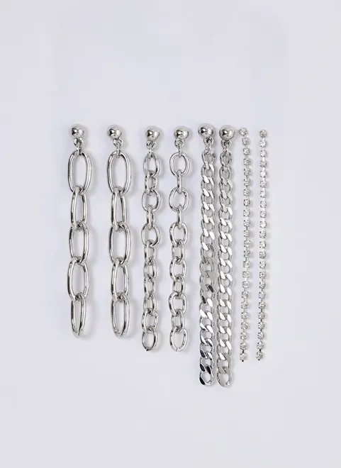 brincos longos de correntinhas e strass brincos longos de correntinhas e strass