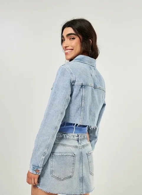 jaqueta jeans cropped jaqueta jeans cropped