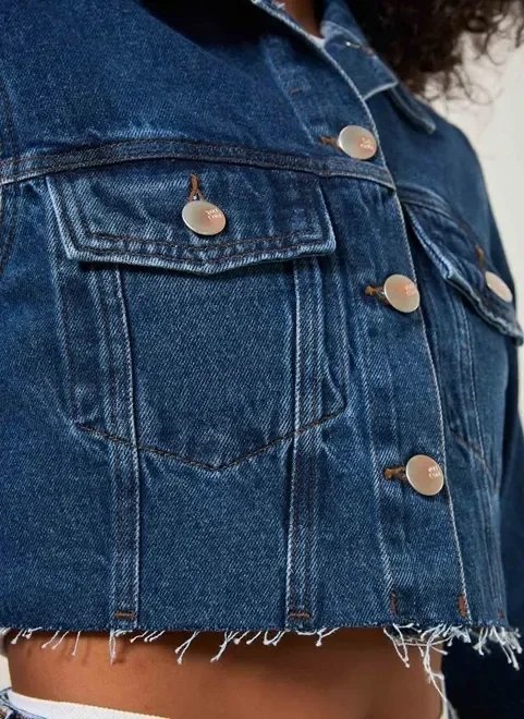 jaqueta jeans cropped jaqueta jeans cropped