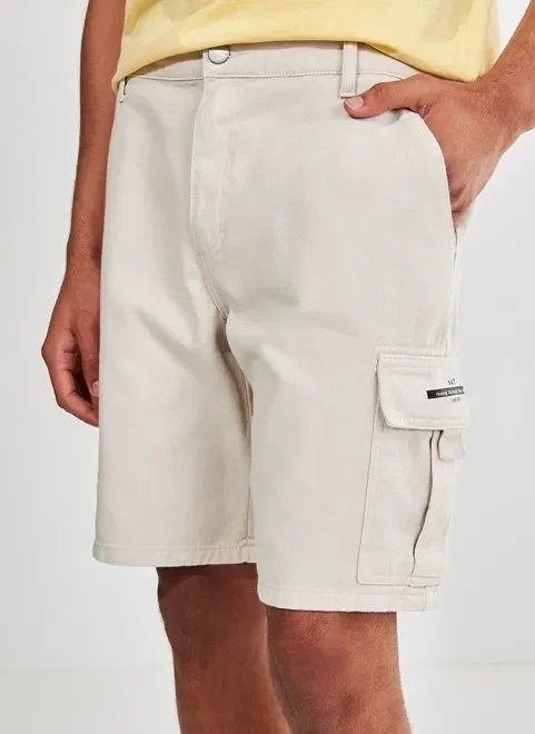 bermuda cargo de sarja gelo bermuda cargo de sarja gelo