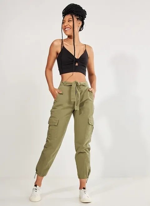 calça jogger cargo verde militar calça jogger cargo verde militar