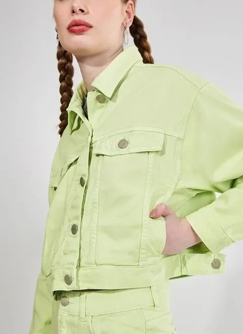 jaqueta de sarja verde lima jaqueta de sarja verde lima