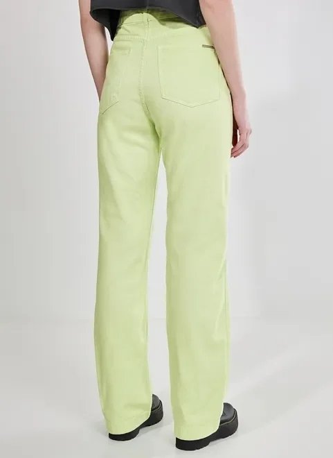 calça reta over de sarja verde lima calça reta over de sarja verde lima