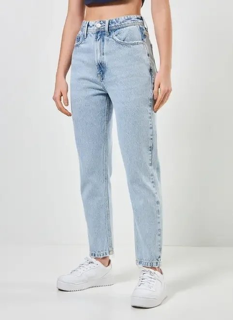 calça mom jeans clara de cintura alta calça mom jeans clara de cintura alta
