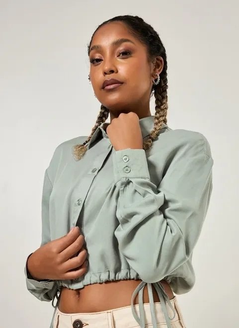 camisa cropped amarração lateral camisa cropped amarração lateral