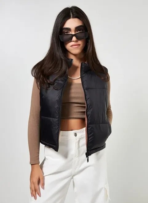 colete puffer reversível colete puffer reversível